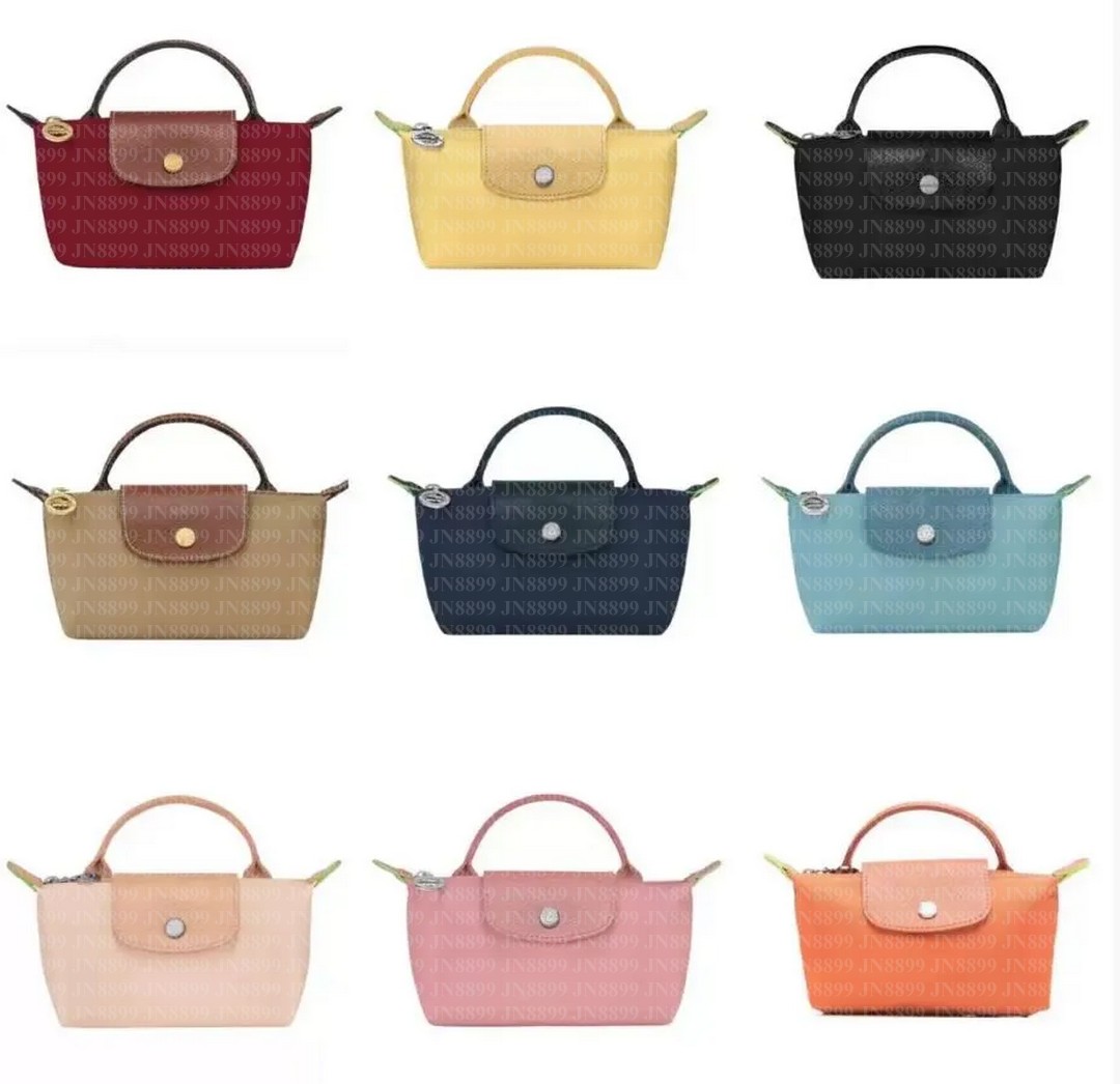 Designer bag totes nylon tote waterproof luxury bag womens handbag beach bag travel shoulder bag flap mini purse key wallet with strap black 17cm Cosmetic Clutch bag