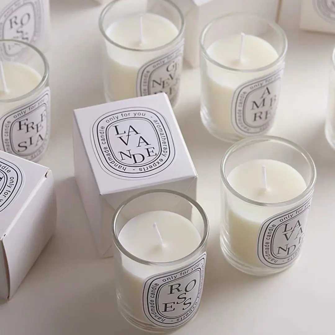 1Pc Transparent Scented Fragrance Candle Light Gift Scented Aromatic Candles Guest Gift Candles Wedding Candles Home Decor H260319