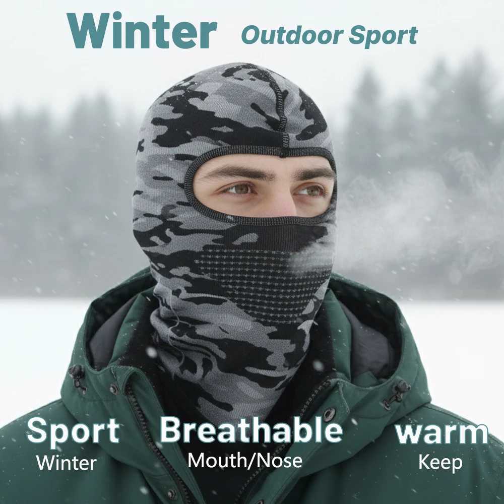 Autumn Winter Warm Balaclava Hat Unisex Elasticity Breathable Full Face Cycling Mask Outdoor Sports Running Skiing Mask Scarf M260320