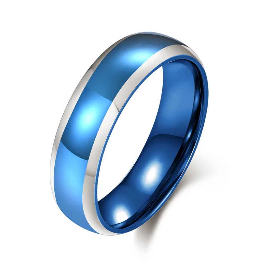 Japanese And Korean Minimalist Mirror Surface Two-tone Titanium Steel Ring Small Niche Plain Band Shiny Accessory Rings H260320 - view 4
