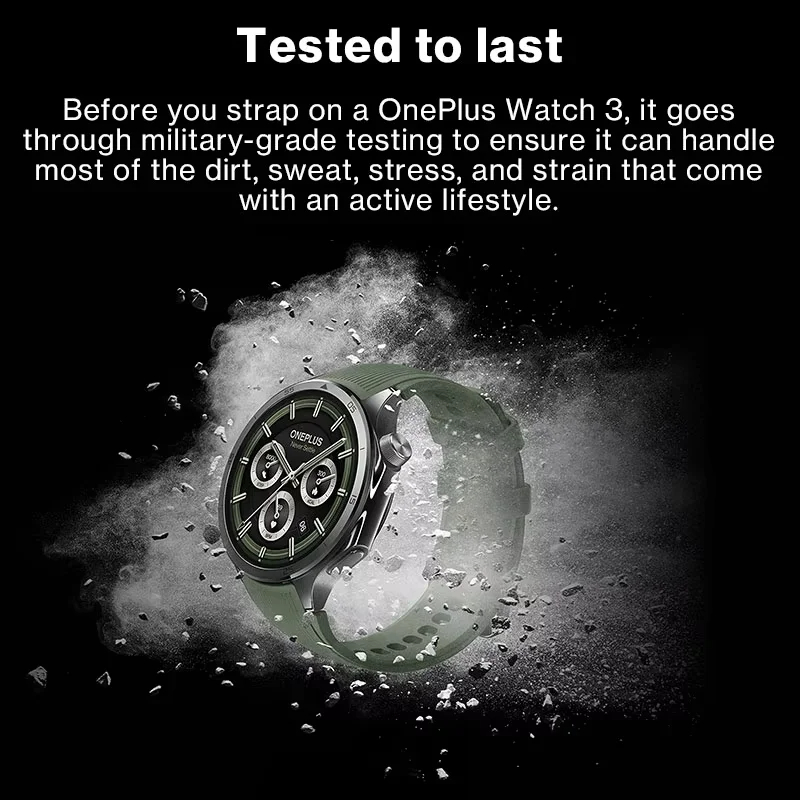 OnePlus Watch 3 Global Version Smartwatch 1.50-inch LTPO AMOLED display Snapdragon W5 processor Dual-band GPS Wear OS