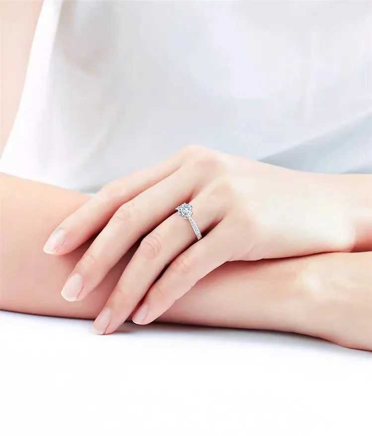 925 Sterling silver Luxury crystal diamond rings for woman Fashion Party Wedding Accessories Jewelry Christmas Gifts H260320 - view 5