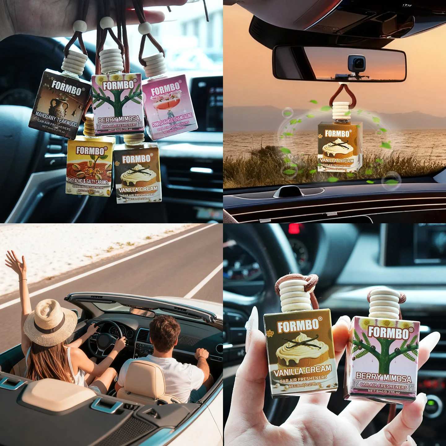 Car perfumefresh flower fragrancelasting charming fragrance fragrance used for interior decoration long-acting air freshener H260319