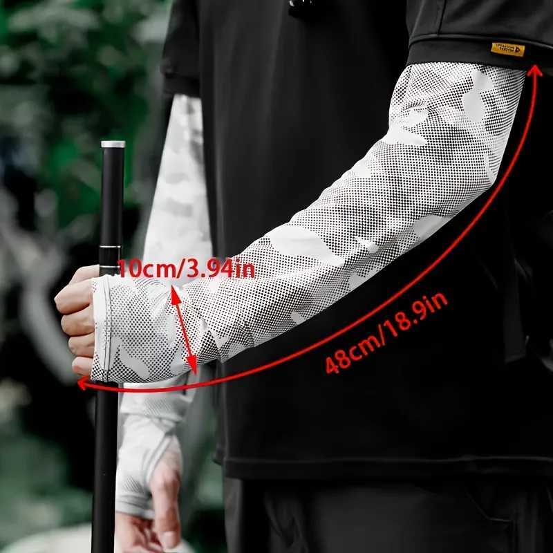 1 Set UV Protection Mask Ice Silk Arm Sleeve Breathable Mens Sports Arm Cover for Fishing Driving Cycling Sleeve and Mask M260320