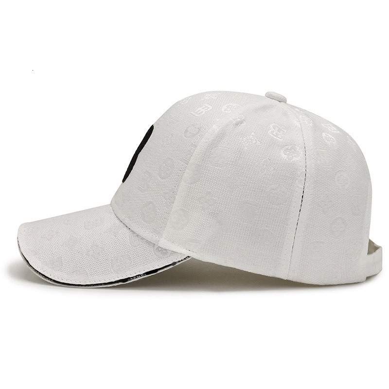 Korean-style Fashionable Baseball Cap Narrow Brim And Wide Crown Highlights Facial Features Sun-protective Beak-shaped Hat Letter Embroidery Print Des