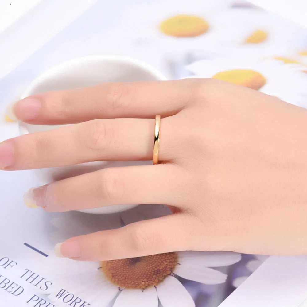 Japanese and Korean 2mm exquisite ultra-fine tungsten steel ring couple tail ring simple plain ring pair ring glossy jewellery H260320 - view 7