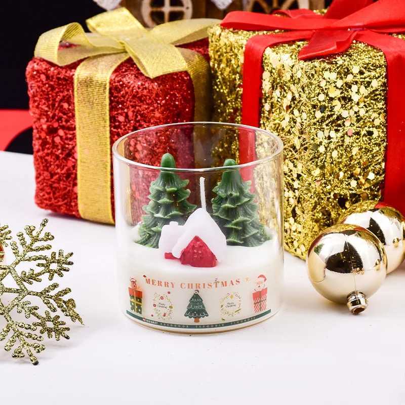 Christmas Tree House Candle Christmas Decorative Candle Festive Tree House Candle Christmas Scented Candle Christmas Gif H260319
