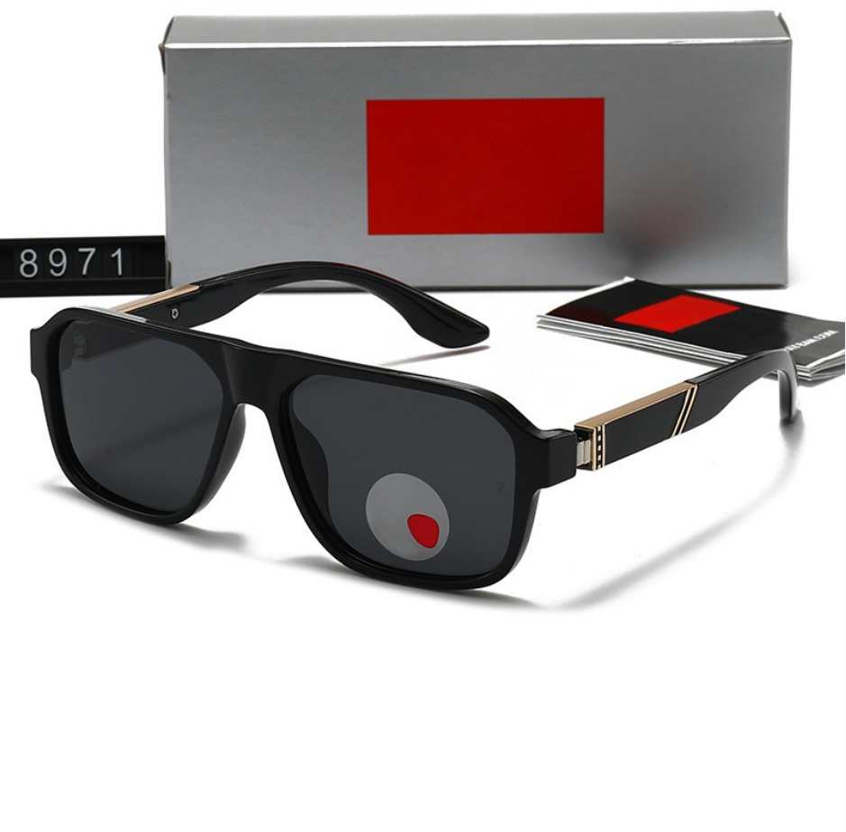 Men's Classic Retro Square Polarized Sunglasses Carbon Fiber Temple, UV400 Protection, Fashion Driving Sun Glasses for Business Outdoor Activities