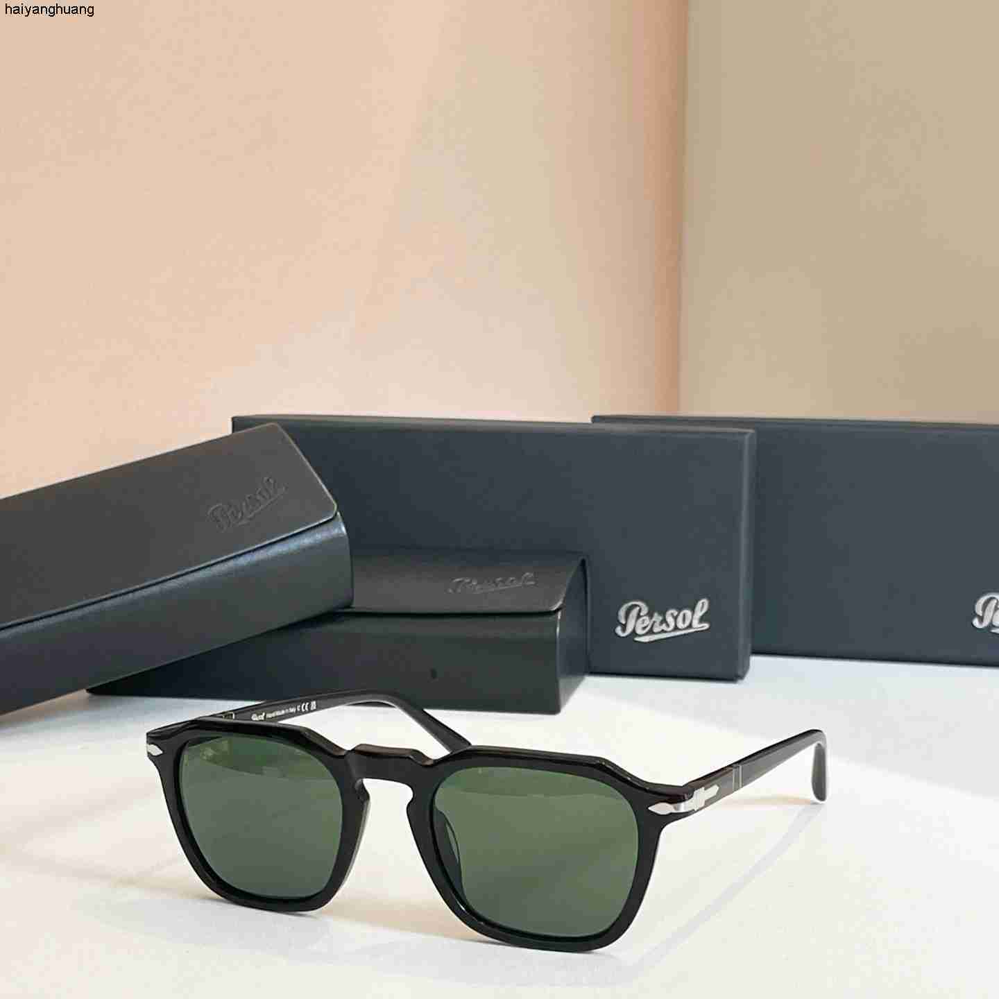Sunglasses Top version Persols sunglasses for men luxury and fashion model 3292-V hexagonal glasses 2026 New