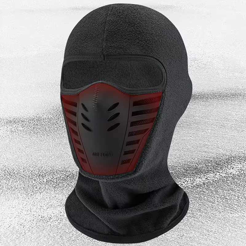 Motorcycle Mask Fleece Thermal Neck Full Face Mask Keep Warm Riding Balaclava Biker Ski Winter Windproof Dustproof Face Shield M260320