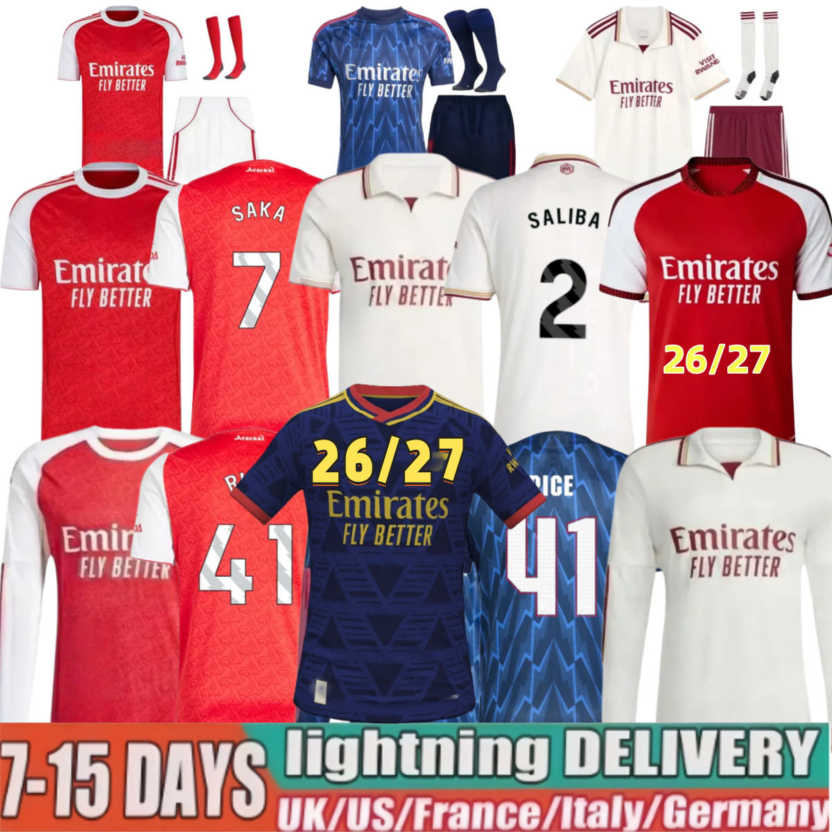 26 27 Arsenaljersey kit Arsenally jersey football tops Soccer Jerseys vintage SAKA GYOKERES EZE ODEGAARD RICE MADUEKE MARTINELLI BERGKAMP HENRY retro kids Shirt