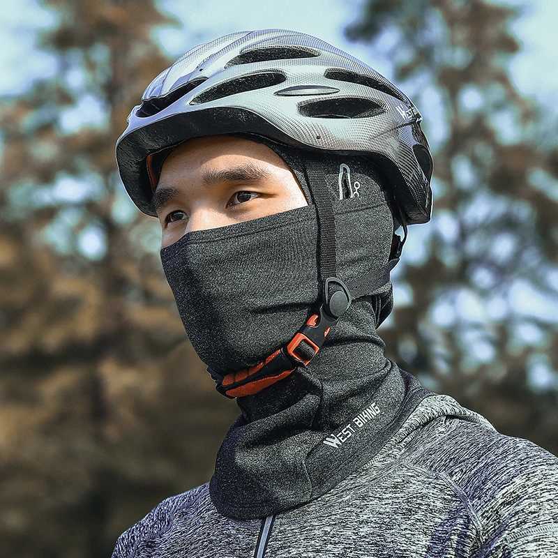 WEST BIKING Winter Warm Bicycle Balaclava Hat Full Face Windproof Bike Mask s Climbing Skiing Cycling Fleecr Cold-proof Hat M260320