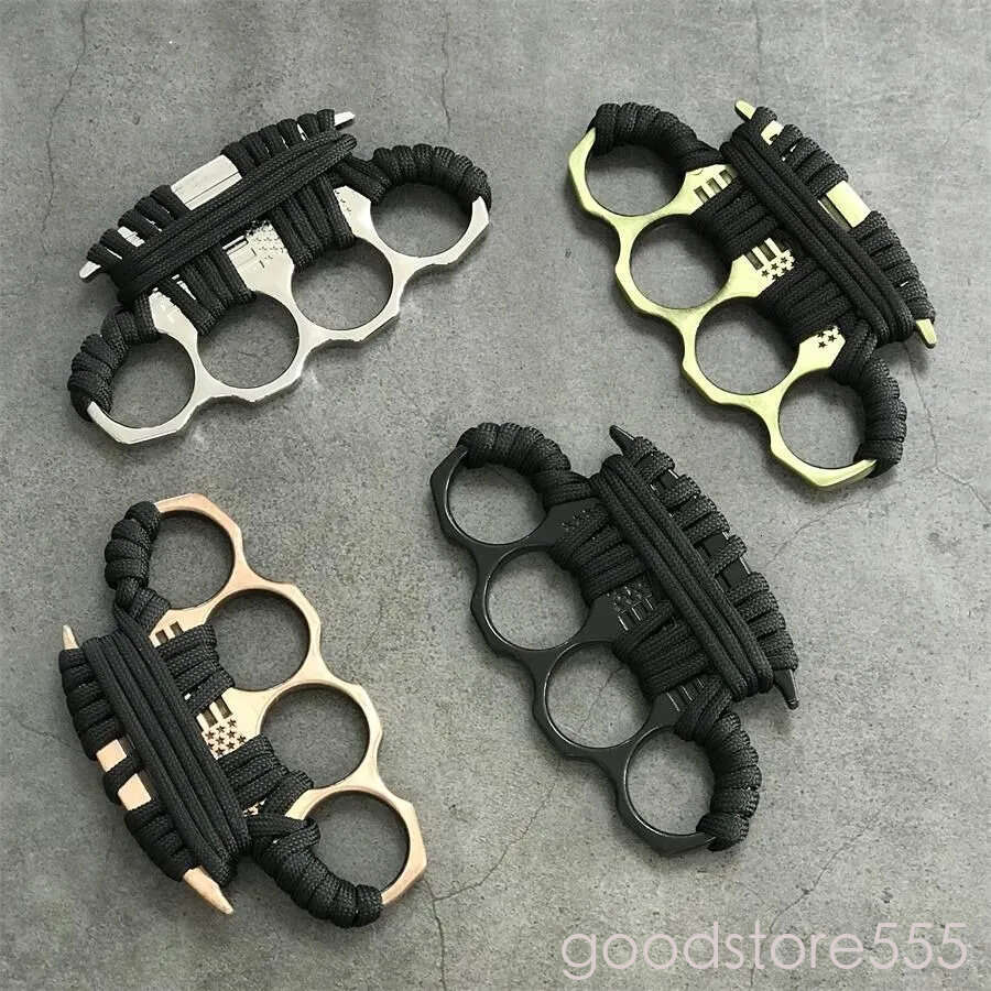 Multicolor Classic brass knuckles Knuckle Duster Outdoor Boxing Training Self-defense EDC Tool 19