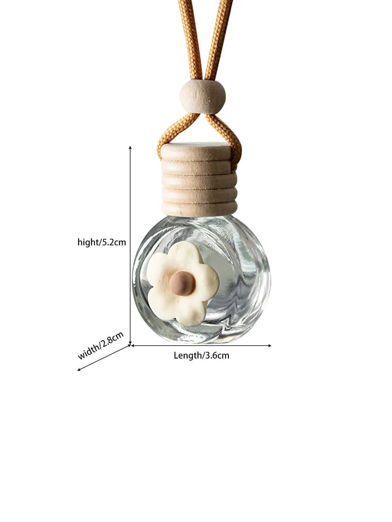 Cartoon Car Perfume Bottle Flat Circular Interior Decoration Empty Bottle Pendant Does Not Contain Liquid H260319