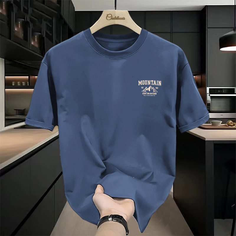 Designer Hoodie 100% Cotton Short Sleeve For Men New Trendy Korean Polo Style Loose Fit Summer Tee Men's Designer T-shirt Top Base Shirt