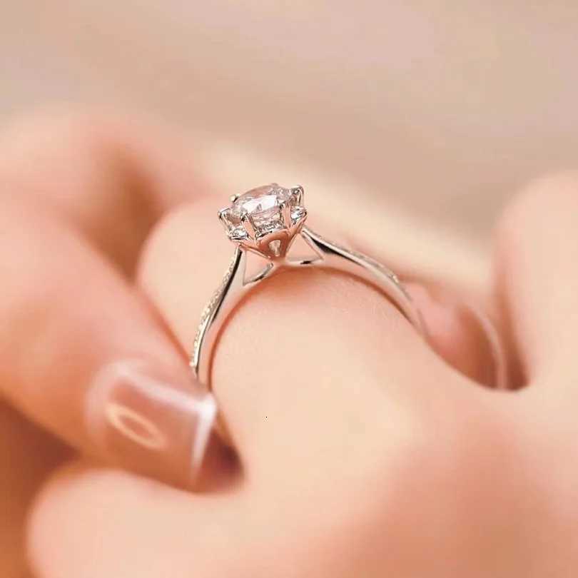 Entry-level Ring Womens 05ct Moissanite PT950 Platinum - Dainty design 05ct quality budget-friendly treasure H260320 - view 3