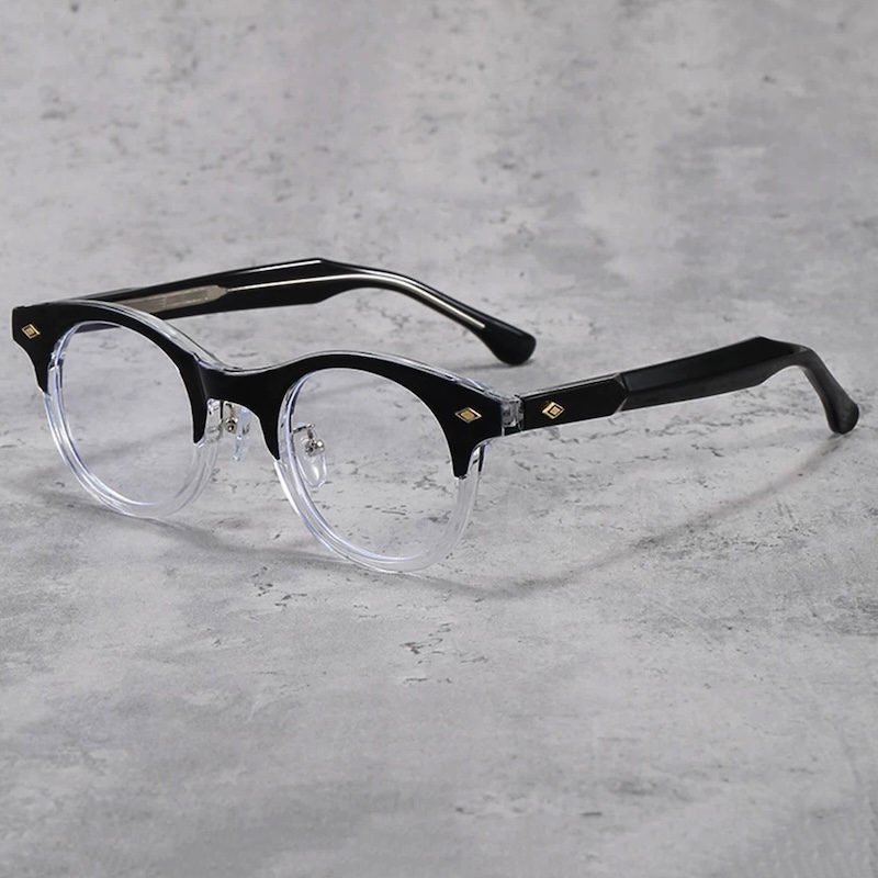 Classic Round Sunglasses Men Women y2k futuristic korean Retro Rice Nail Cat Eye Sun Glasses Johnny Depp TONY Blue Sun Glasses Ocean Lens UV400 CB Fas