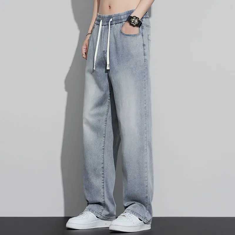 2025 New Spring and Autumn Mens Jeans Loose Comfortable Straight Business Casual Versatile Wide-leg Business Trousers D260320