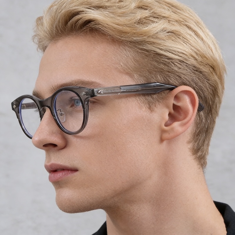 Anti Blue Light Glasses Computer Gaming Glasses Work Men Women Eyestrain relief Retro Round Johnny Depp Optical Custom Prescription Myopia, CB Fashion