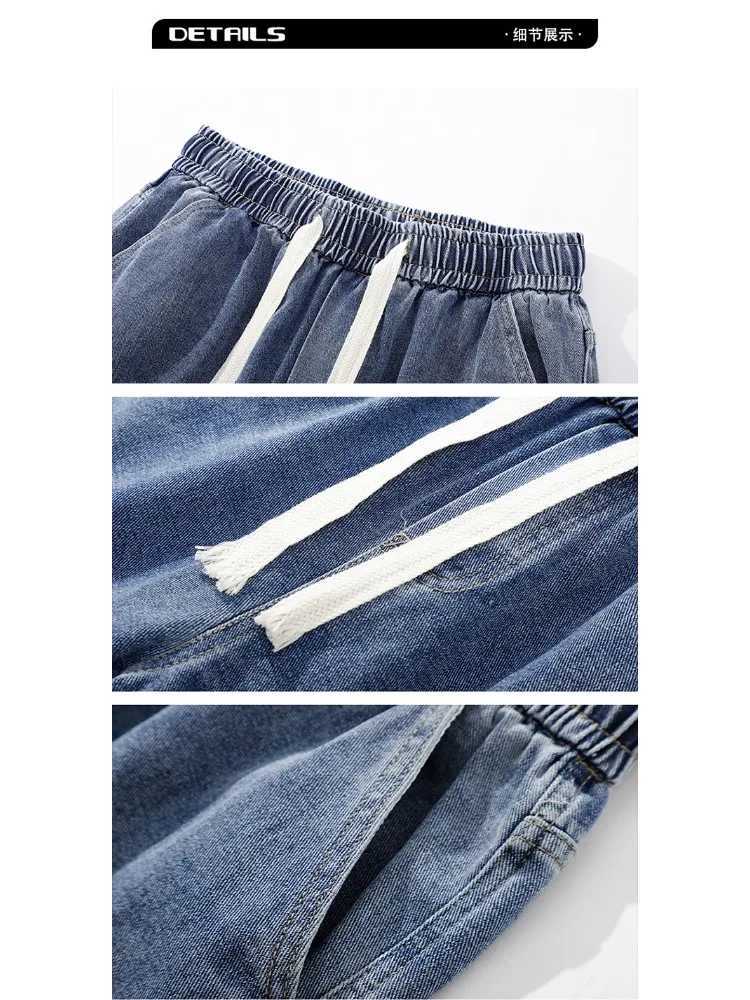 Mens American Style Loose Straight Leg Jeans Vintage Spring Summer New Arrival Drapey Trendy Wide Leg Long Pants D260320