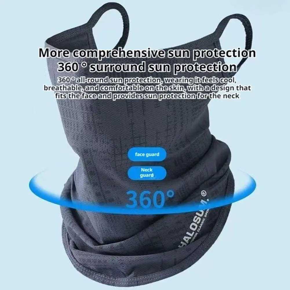 Full Face Mask for Summer Outdoor Cycling Breathable UV Protection Windproof Dustproof Ice Silk Balaclava Motorcycle wear M260320