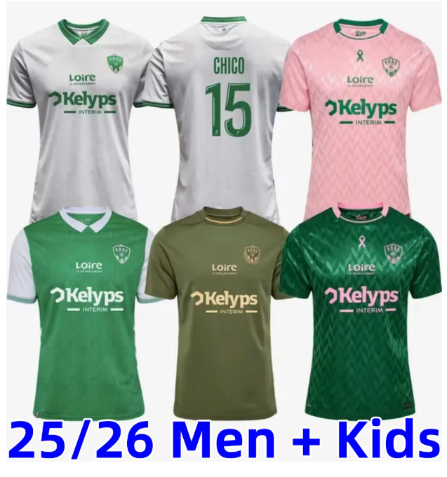 2627 AS Saint Etienne Soccer Jerseys Home Away ASSE Youssouf Maillots De Foot Shirt KHAZRI BOUDEBOUZ AHOLOU 2526 Football Shirt uniforms 666