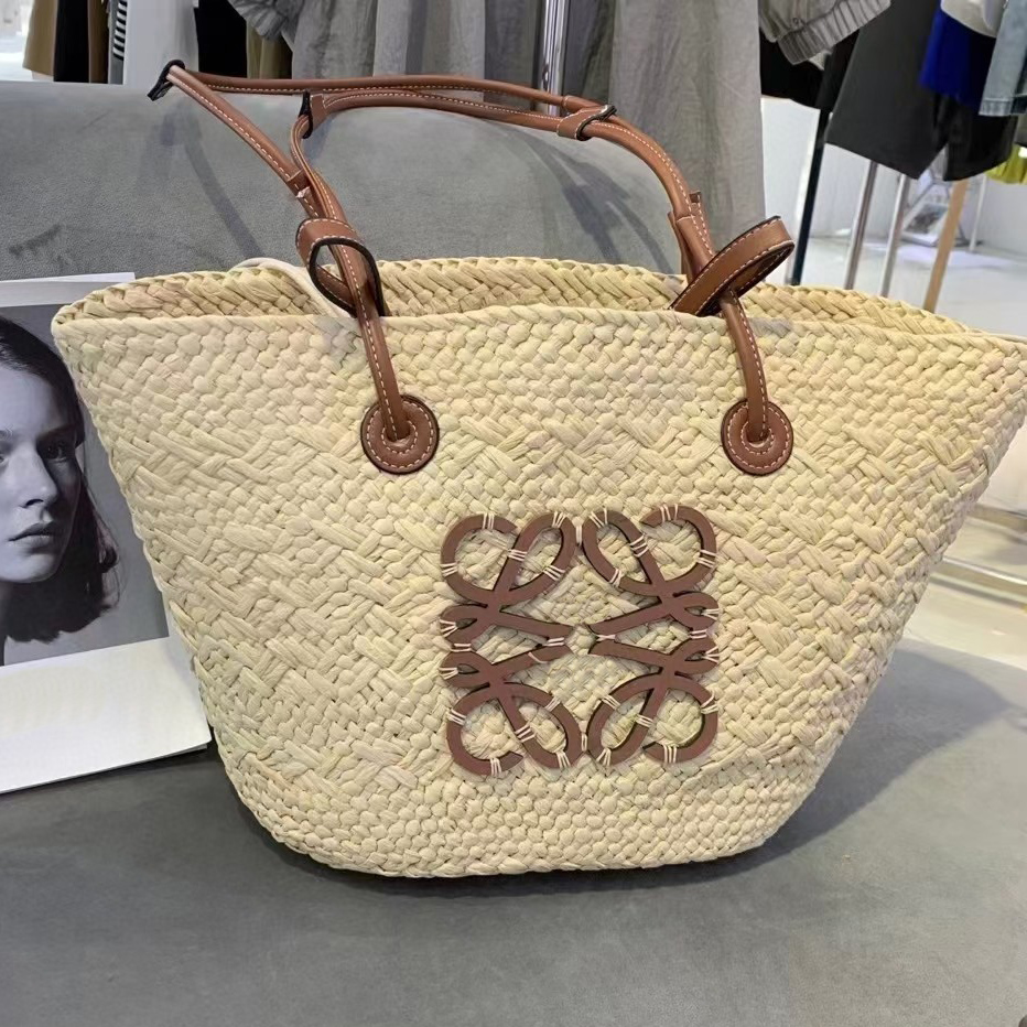 10ADesigner Women's Handwoven Straw Tote Raffia Shoulder Bags Large Wicker Shopping Baskets Beach Luxury Crocheted Handbags