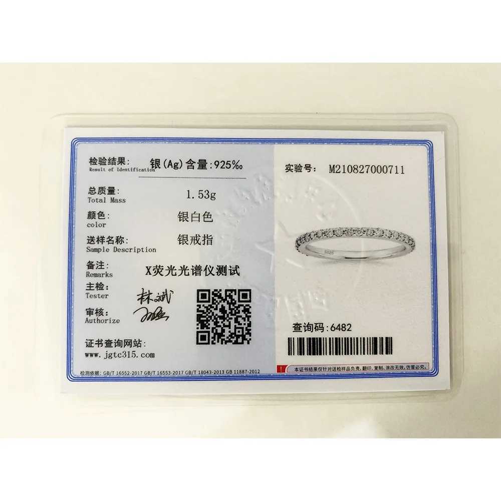 Trumium 2mm Real s925 Sterling Silver Wedding Band Cubic Zirconia Full Eternity Stackable Engagement Rings for Women Girls Gifts H260320 - view 6