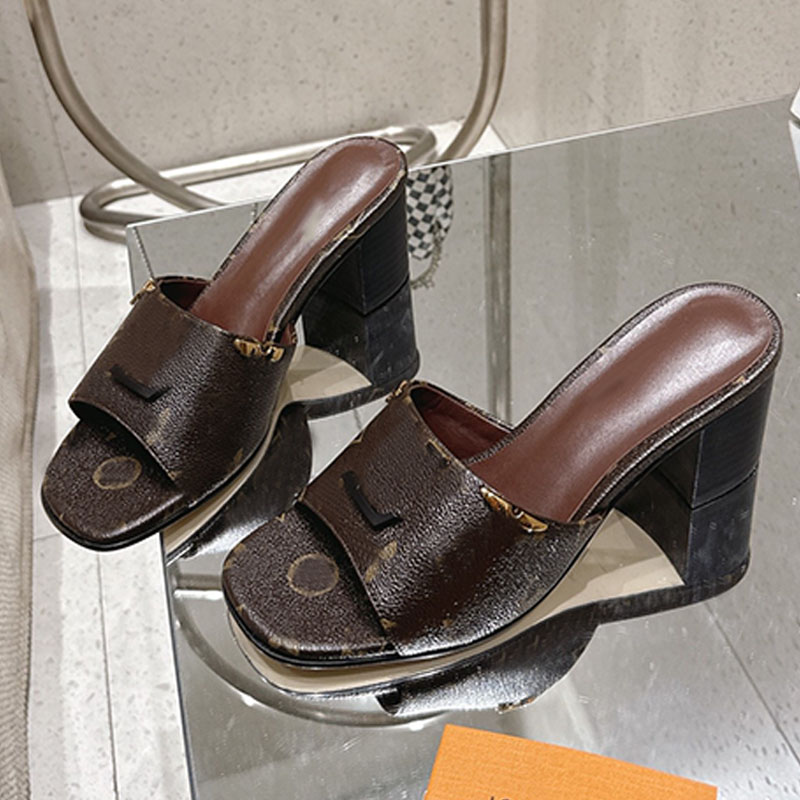 Elegant Design 1AITQ Mare Mules Luxury Quality smooth calf leather comfortable low block heel sandal mules Leather outsole designer kitten heels sandals mules