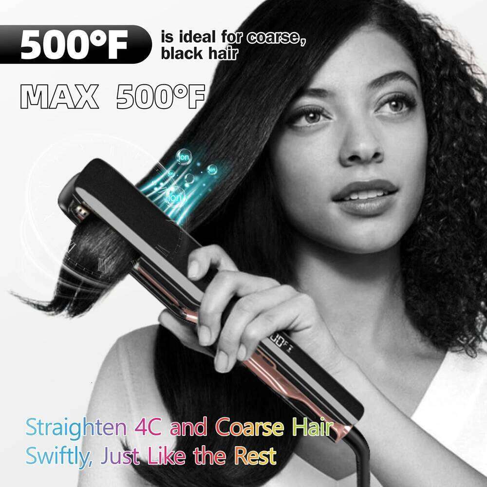 Professional Straightener Keratin Treatment Wide Plate 500F Flat Irons For Frizzy Hair Recovers Damage 110-240V 26Y0320