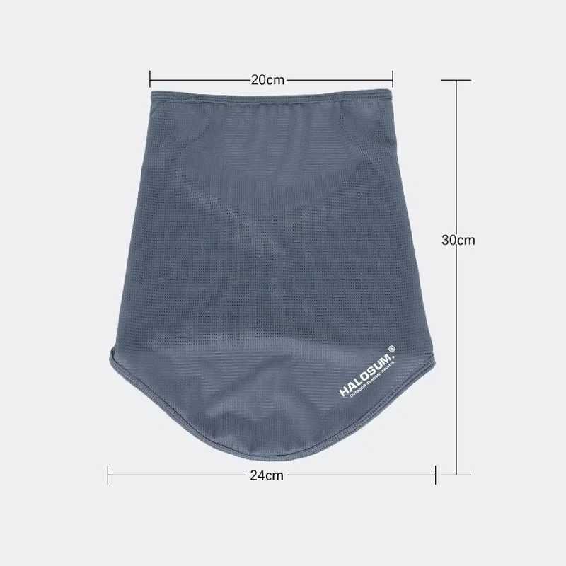 Ice Silk Fishing Cycling Bandana Mesh Face Cover Half Mask Hang-Ear Neck Gaiter Cool Tube Scarf Sport Running Hiking Hunting M260320