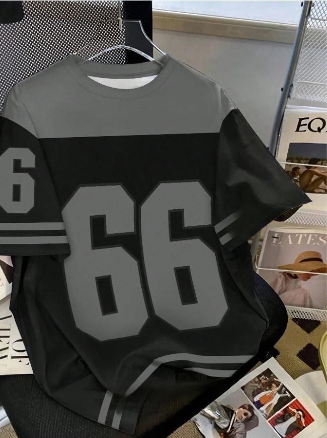 Hot selling fashionable men's summer personalized letter print comfortable and breathable round neck T-shirt outdoor street top