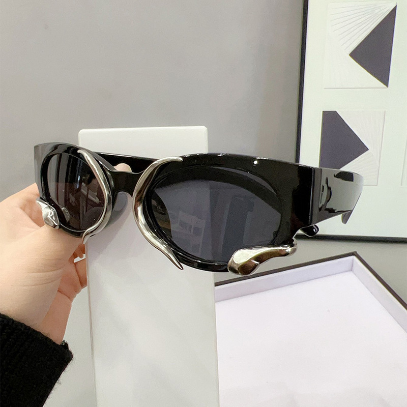 Luxury Brand Designer Jewelry Small Face Sunglasses For Women UV Protection GM Round Face Big Face Slimming Eyes Men High-End Sunglasses Summer Street