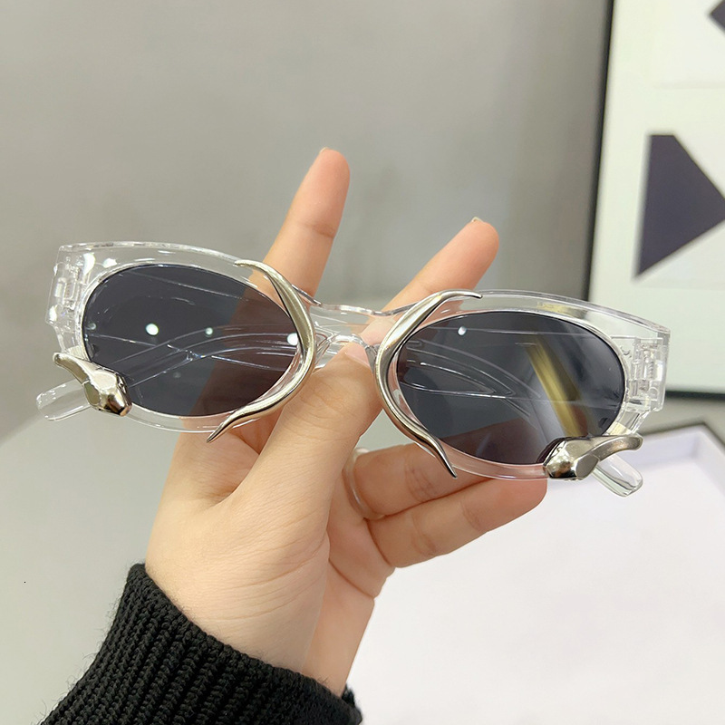 Luxury Brand Designer Jewelry Small Face Sunglasses For Women UV Protection GM Round Face Big Face Slimming Eyes Men High-End Sunglasses Summer Street