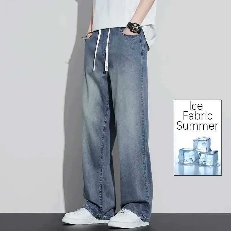 2025 New Spring and Autumn Mens Jeans Loose Comfortable Straight Business Casual Versatile Wide-leg Business Trousers D260320