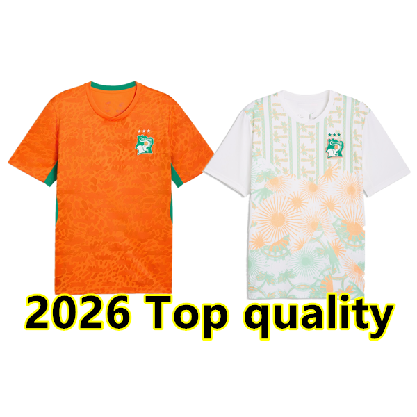 new Cote d Ivoire Soccer Jerseys 26 27 Home orange Away white Camisola de futebol kids kit 2026 2027 Football Shirt Uniforms boy set Maglia da calcio Maillot de football
