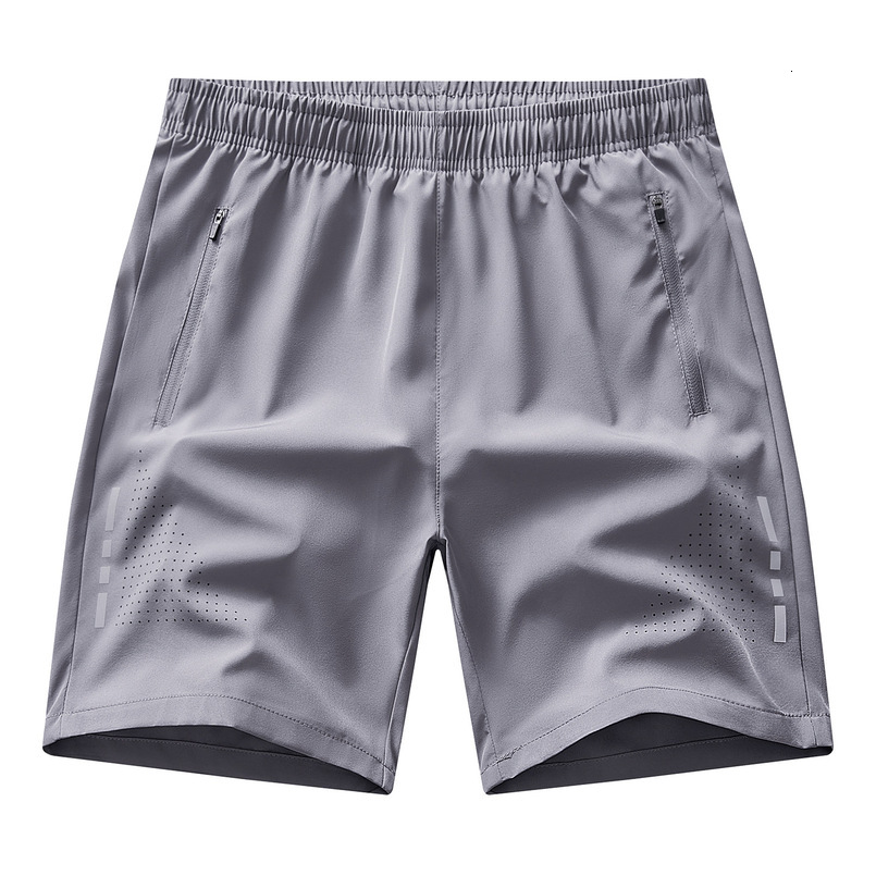 Men's summer thin ice silk shorts, large size, for sports and running, loose, breathable, quick-drying, casual half-length pants