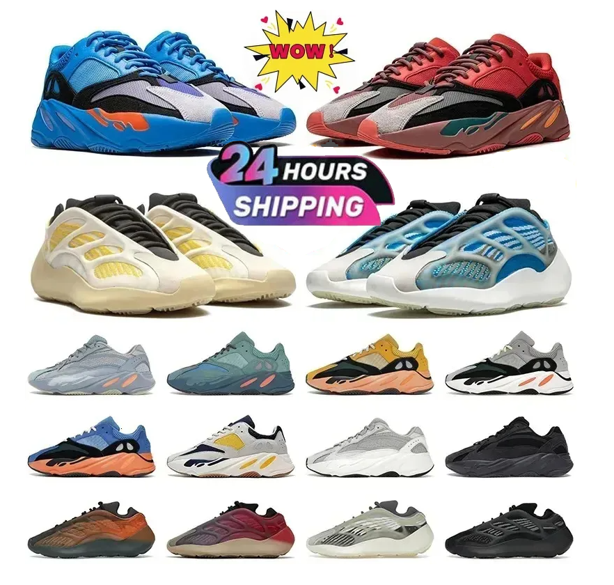 With box Ye 2026 chaussure 700s Men Women 700 Designer sneakers Running Shoes trainers for black Outdoor men women Sports runners designer shoes leaf shoes