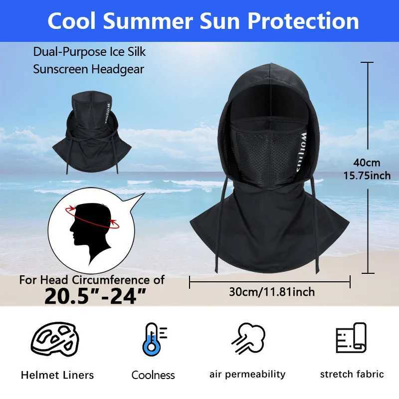 Dual-Use Full Face Sun Protection Mask Summer Ice Silk Comfortable Face Balaclava for Hiking Cycling Hunting Fishing M260320