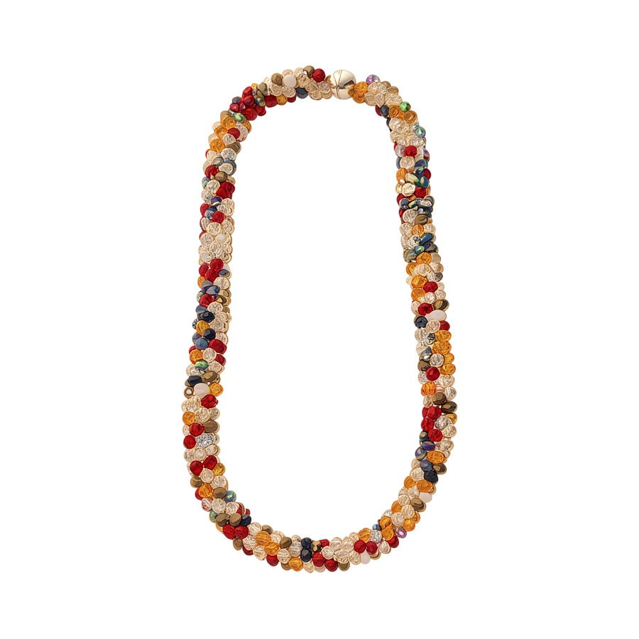 French-style colorful crystal beaded choker necklace women, elegant and luxurious, high-end feel, suitable for pairing with dresses, trendy collarbone - view 9