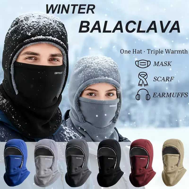 Fleece Balaclava Cycling Cold-proof Windproof Warm Hood and Hat Thicken Thermal Ski Windproof Women Men M260320