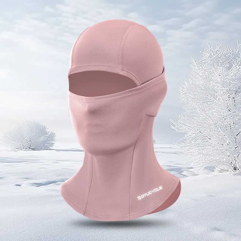 Winter Warm Hood with Fleece-Lined Neck Warmer Thermal Cycling Mask Ski Face Protection Cycling Mask for Men and Women M260320