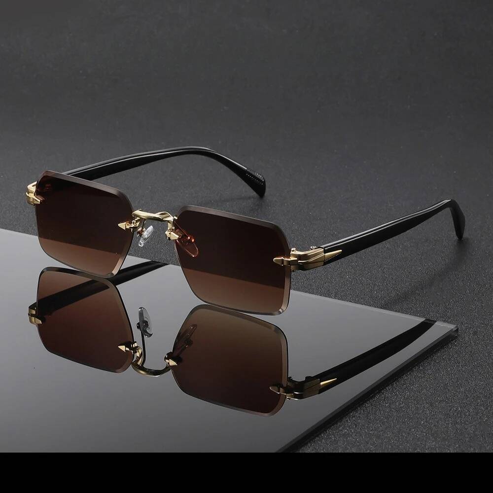 Free Shipping 2026 New Fashionable Personalized Borderless Women's Sunglasses Outdoor Ultra Light Neutral Metal Hinge Sunscreen Glasses