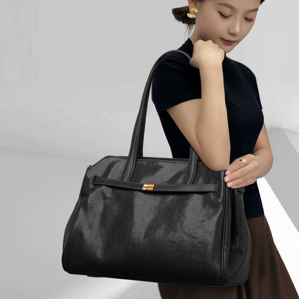 Fashion High-End Women Leather Bag, Trendy Tote Shoulder Handbag, Soft Cowhide Large Capacity Bag, Stylish Lady Purse SENYY