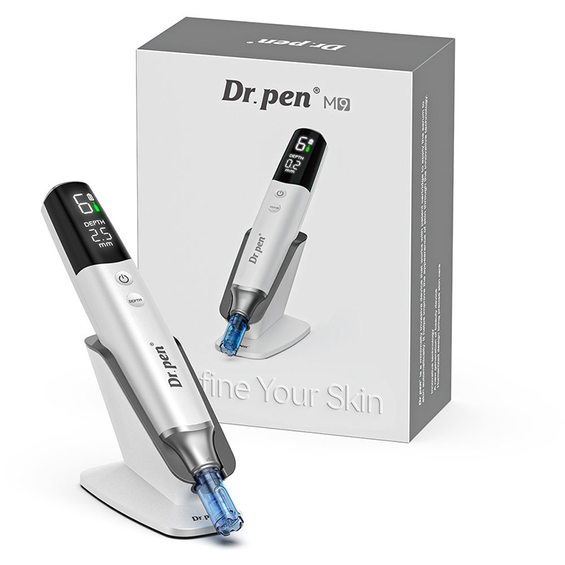 New Arrival Professional Dermapen Original Dr.pen M9 Microneedle Roller Stamp Device, 6 Speeds, 700mAh, with Smart Base & 2pcs Chip 18Pin Needle Cartr
