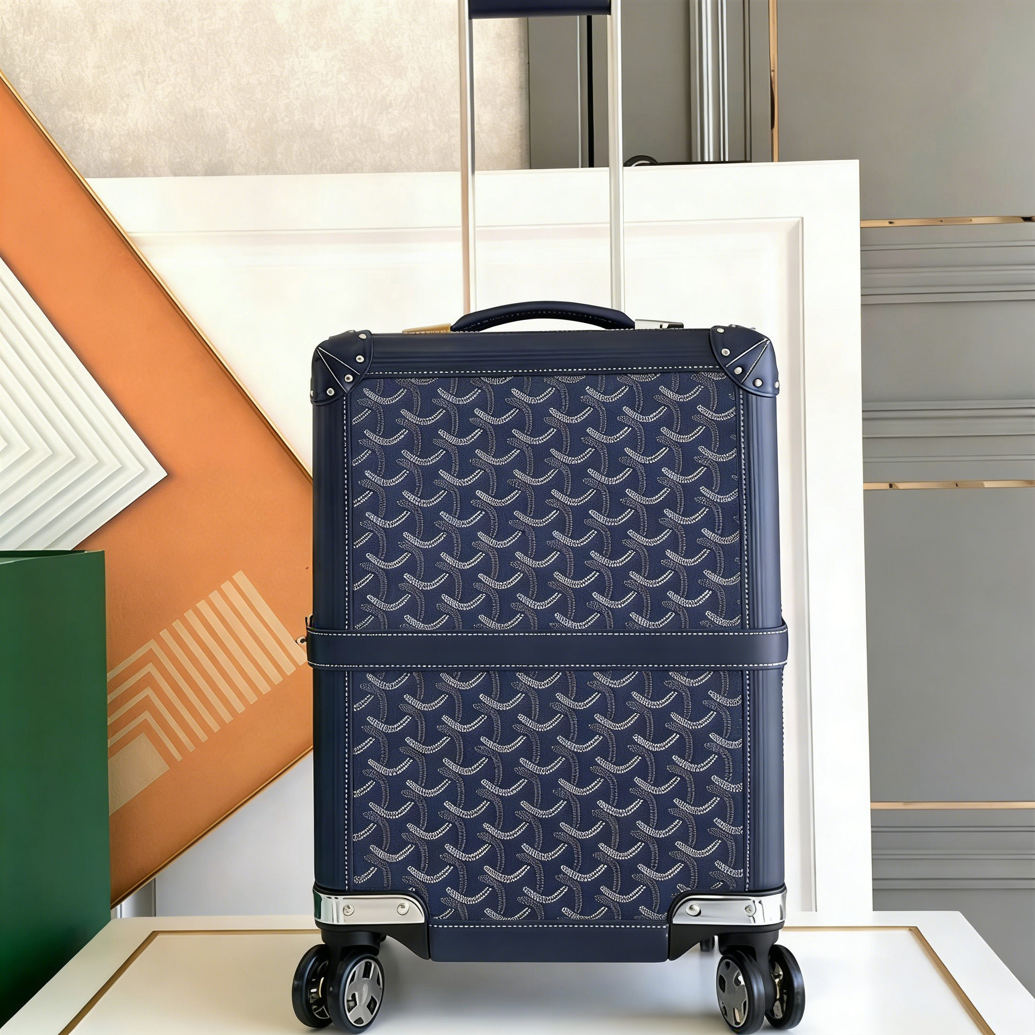 Genuine Leather Designer Suitcase Rolling Suitcase Men Women Carry On Boarding Case Luggage Boxes Trolley Case Travel Bag Suitcases 20 inches