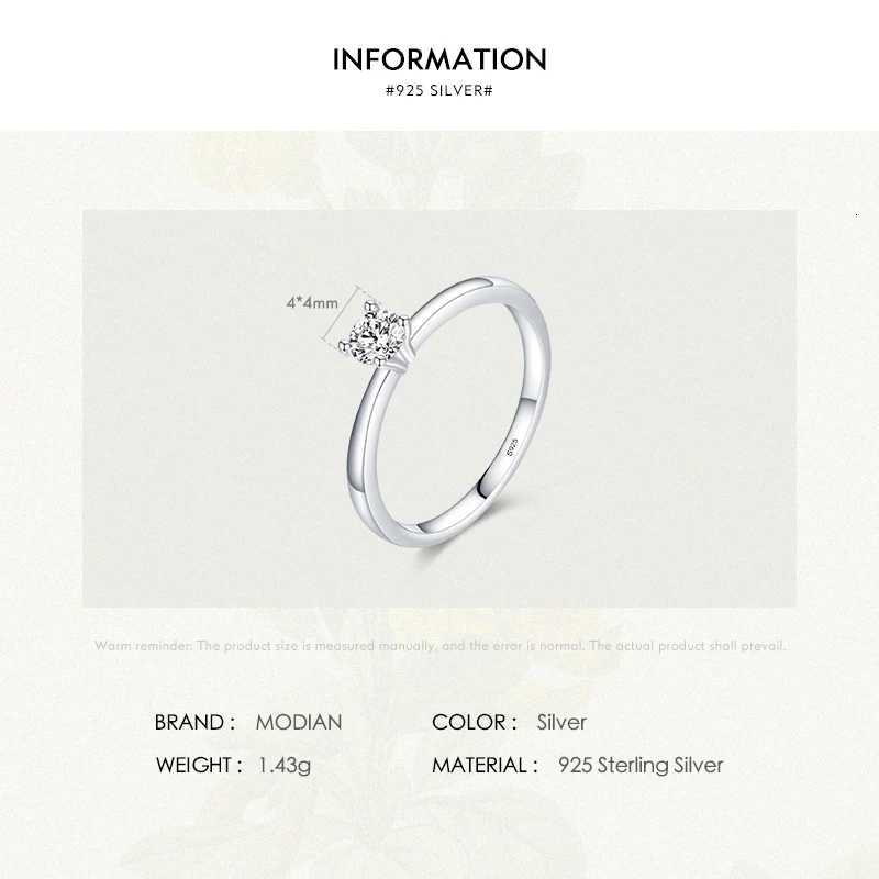 Modian 925 Sterling Silver 10 Hearts Clear CZ Simulated Diamond Simple Wedding Bands Ring For Women Statement Engagement Jewelry H260320 - view 4
