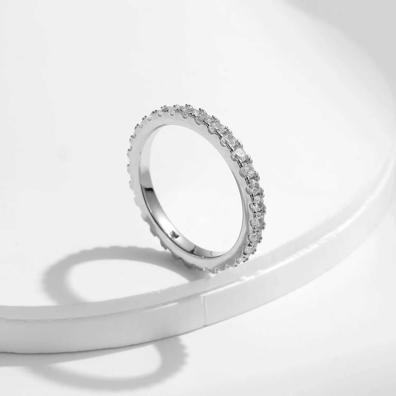 MODIAN Luxury D Color Moissanite Band Stackable Ring For Women Real 925 Sterling Silver Wedding Jewelry With Exquisite Box Gift H260320 - view 6