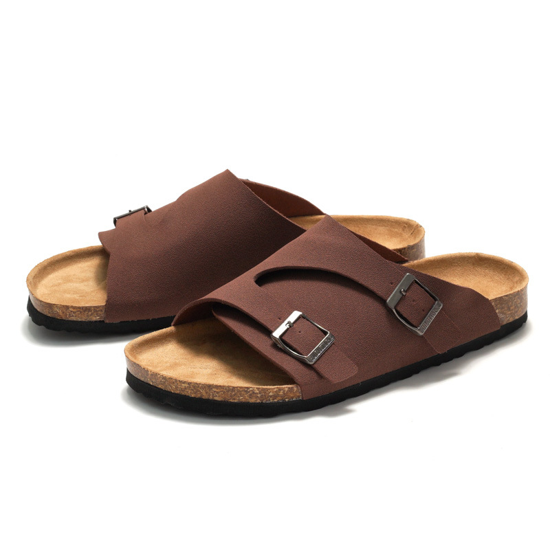 RUIZUSTOCK new Free delivery Slippers Fashionable casual simple solid color men's cork slippers for daily wear