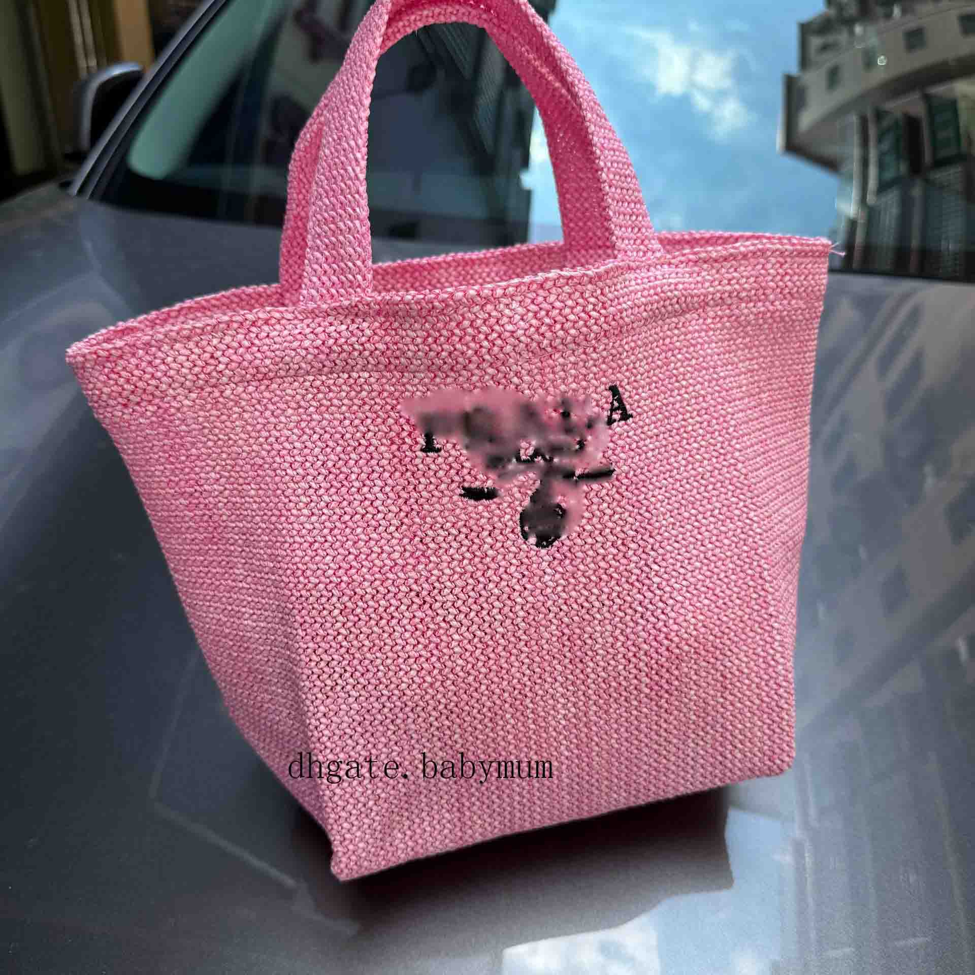 Casual Large Capacity Straw Tote Designer Letters Women Handbags Handmade Woven Summer Beach Bag Big Shopper Purses